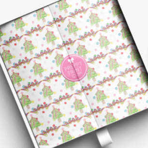 Aquarell Confetti Weihnachtsbäume & Band Seidenpapier