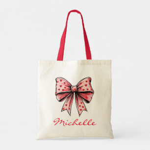 Aquarell Coquette-Schleife Trendig Weiblich Mädche Tragetasche