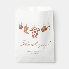 Aquarell-Cowboy-Baby-Shower-Dankeschön Geschenktütchen