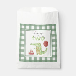 Aquarell Crocodile 2. Geburtstag Geschenktütchen