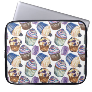 Aquarell-Cupcakes Laptopschutzhülle