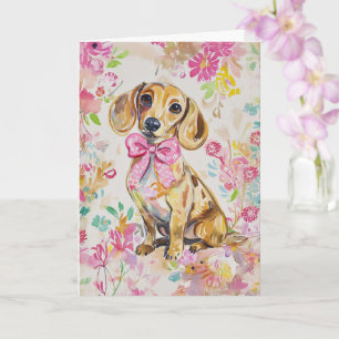 Aquarell-Dachshund-Karte Blank oder Anpassen Karte