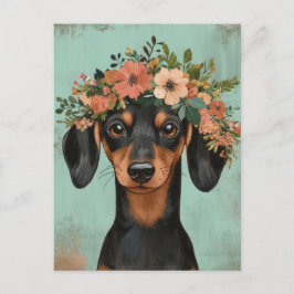 Aquarell-Dachshund-Postkarte Postkarte
