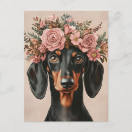 Aquarell-Dachshund-Postkarte Postkarte