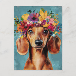 Aquarell-Dachshund-Postkarte Postkarte