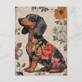 Aquarell-Dachshund-Postkarte Postkarte