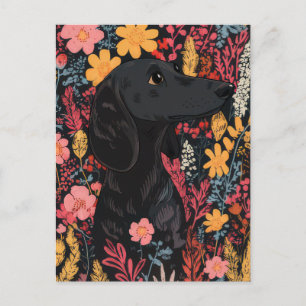 Aquarell-Dachshund-Postkarte Postkarte