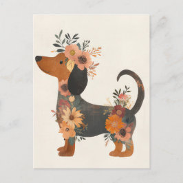 Aquarell-Dachshund-Postkarte Postkarte