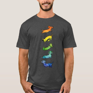 Aquarell-Dachshunde-Geschenk Familie Junge T-Shirt