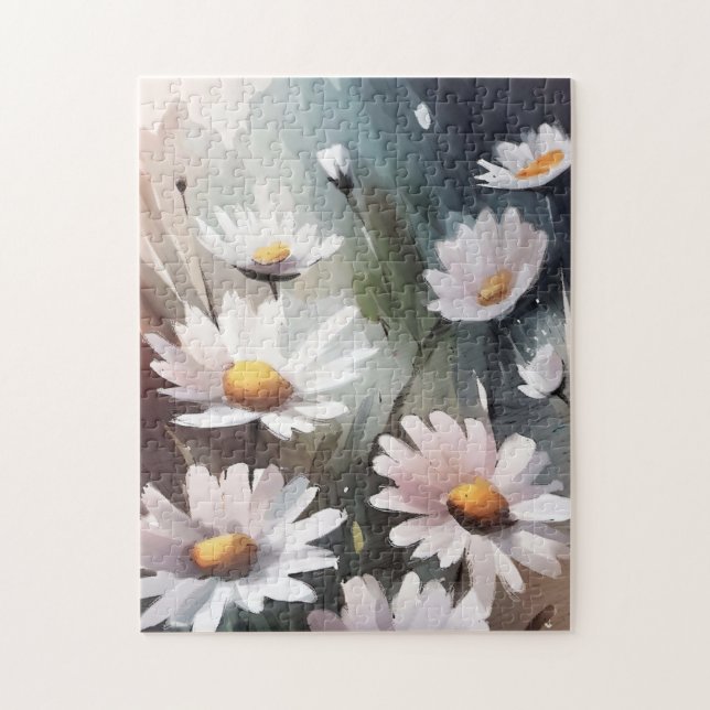 Aquarell Daisis Niedliches Blumenmuster (Vertikal)