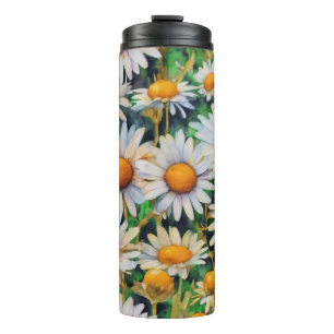 Aquarell Daisy Blume Garten Thermosbecher