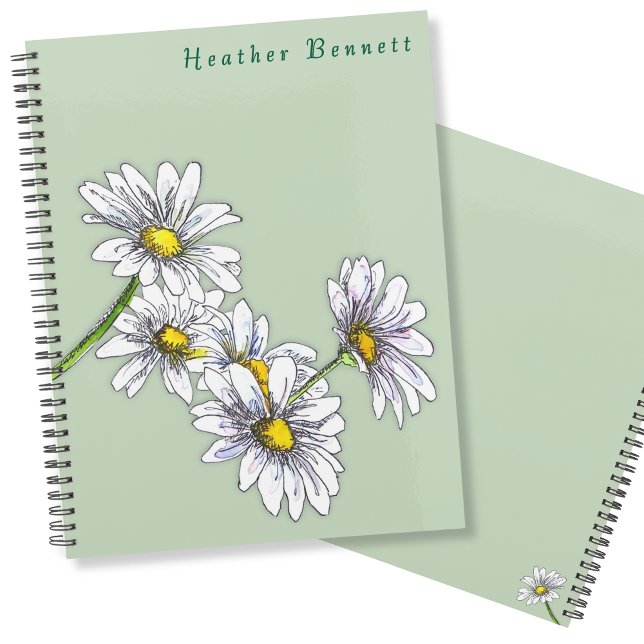 Aquarell-Daisy-Blumen-Boho-Weihnachtsgeschenk Planer (Von Creator hochgeladen)