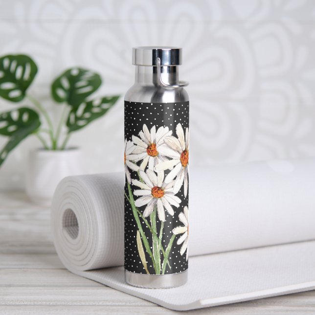 Aquarell Daisy Bouquet auf Punkten Trinkflasche (Yoga)