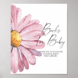 Aquarell Daisy - Bücher für Babyposter Poster