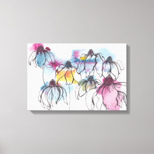 Aquarell Daisy Canvas Print Leinwanddruck