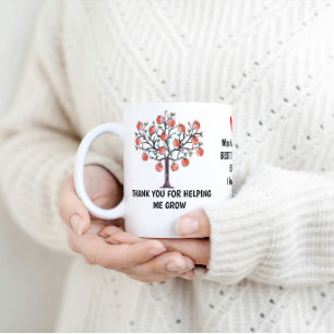 Aquarell Danke, dass du mir beim Wachsen geholfen Kaffeetasse