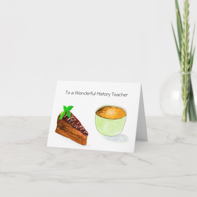 Aquarell Danke Geschichte Lehrerkarte (Vorderseite)