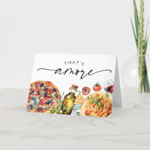 Aquarell - Das ist amore Italienisches Essen Dankeskarte
