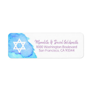 Aquarell-Davidsstern Schläger Mitzvah Rückkehr