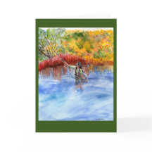 Aquarell der Fliegerin + Herbstfarben