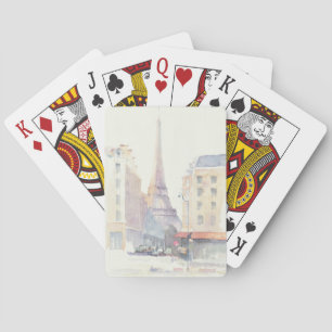 Aquarell des Eiffelturm-  Paris Spielkarten