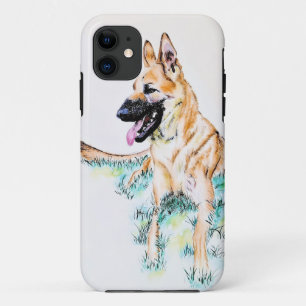 Aquarell Deutscher Schäferhund Malinois Case-Mate iPhone Hülle
