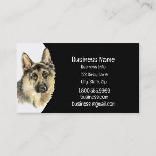 Aquarell Deutscher Schäferhund Tier Haustier Visitenkarte