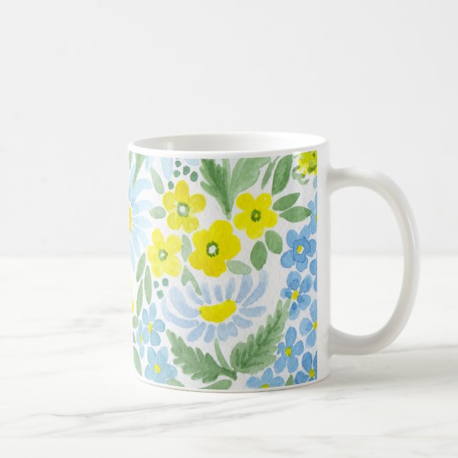 Aquarell Die Blume des Feldes . Chamomile Kaffeetasse (Rechts)