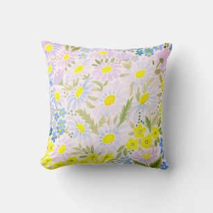 Aquarell Die Blume des Feldes . Chamomile Kissen