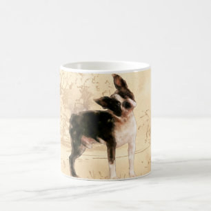 Aquarell-Digital-Kunst Bostons Terrier Kaffeetasse