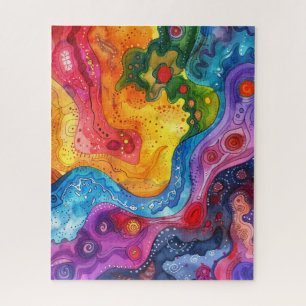 Aquarell-Doodle-Puzzle