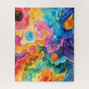 Aquarell-Doodle-Puzzle