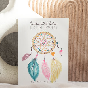 Aquarell dreamcatcher Schmuck-Ohrringanzeige Visitenkarte
