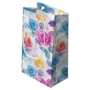 Aquarell Dreamy Rose Geschenktasche Kleine Geschenktüte