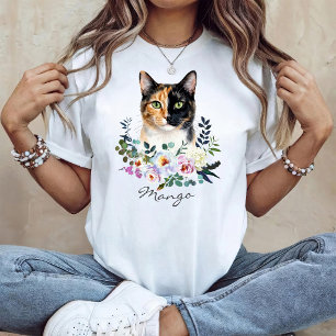 Aquarell-Dreifarben-Calico-Katze T-Shirt