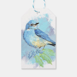 Aquarell-Drossel-Garten-Vogel-Kunst Geschenkanhänger