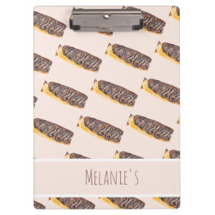 Aquarell-Eclairs-Donuts-Spaß-Whimsical-Süß- Cli Klemmbrett