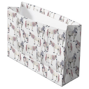 Aquarell-Einhorn-Märchen-Muster Große Geschenktüte