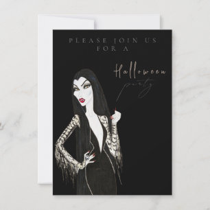 Aquarell-Einladung zur Halloween-Party für Erwachs Einladung