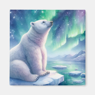Aquarell-Eisbär-Magnet Magnet