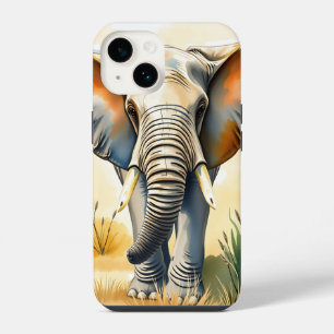 Aquarell-Elefant Nahaufnahme iPhone 14 Hülle