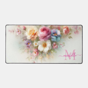 Aquarell Élégant Fleurs Nom Personnalisé Moderne