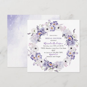 Aquarell elegante Fliederblüten Brausebad Feiertagskarte