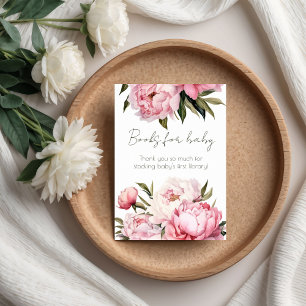 Aquarell elegante Pfingstrosen-Bücher für Baby-Sch Poster
