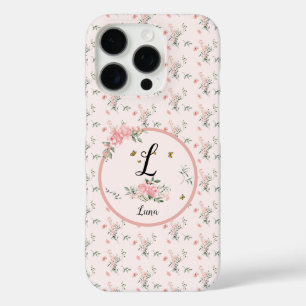 Aquarell Elegante rosa Rosen mit Schmetterlingen iPhone 16 Pro Hülle