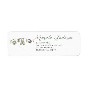 Aquarell Eleganter Kleiner Fischer  Babyparty