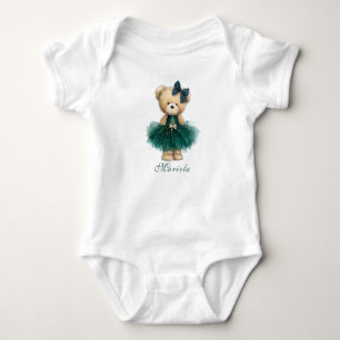 Aquarell Eleganter Santa Baby Weihnachts-Baby-Show Strampler