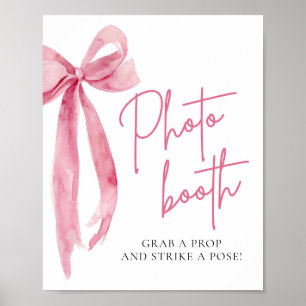 Aquarell Elegantes Rosa Foto Standzeichen Poster
