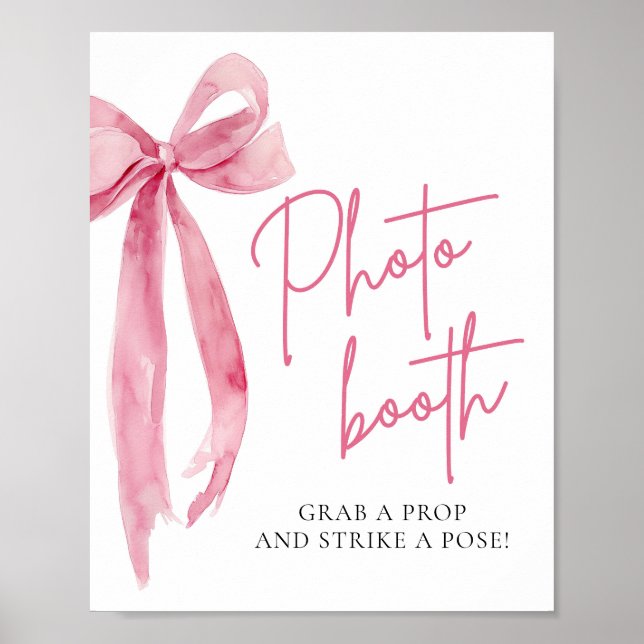 Aquarell Elegantes Rosa Foto Standzeichen Poster (Vorne)