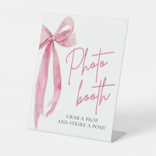 Aquarell Elegantes Rosa Foto Standzeichen Sockelschild